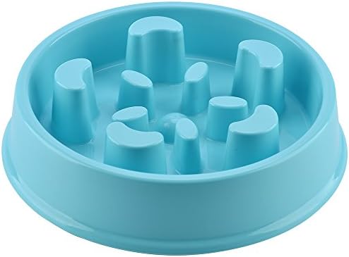 GOGOKING Dog Bowl Fun Anti-Choke Bowl Pet bowl Healthy Food Bowl Slow Feeder Dog Bowl Christmas Gifts (Moon blue)