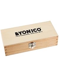 yonico 15334 Lock inglete de 45 grados pegamento Joint Router Bits vástago 1 2-inch, Set de 3