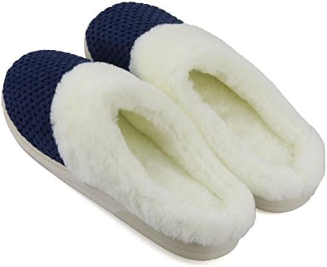 Lifekit Women Memory Foam Slippers Soft Faux Fur Lined House Shoes Ladies Indoor Slippers w/Anti-Skid Rubber Sole