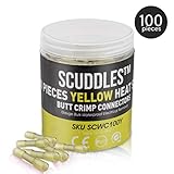 Scuddles Heat Shrink Butt Wire Connectors, 100 Terminals Electrical Waterproof Insulated for Marine Or Automotive Use (10-12 Guage)