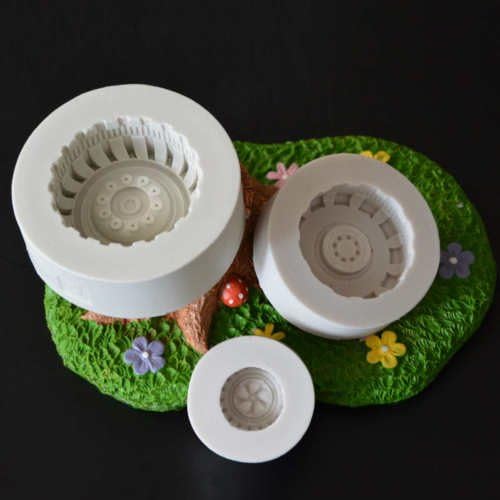 Tyre Cake Mould-Auykoop 4PCS Silicone 3D Car Vehicle Tyre Mould Tires Wheel Cartoon Fondant Chocolate Cake Moulds,(1PC 4CM+1PC 5CM+1PC 5.5CM+1PC 6CM)