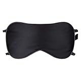 ipinkoo Natural Silk Sleep Mask - Super Smooth and Soft Eye Mask with Double Adjustable Strap - Blocks Light When You Nap Any Position,Blindfold Eyeshade for Men Women,Sleeping Aid,Meditation