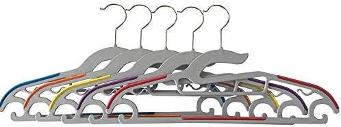 Jeronic 30 Pack Light-Weight Clothes Hangers Non-Slip Durable Clothes Hanger Plastic Hangers Perfect for Pants, Dress, Jacket, Underwear and Shirt