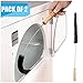 Clothes Dryer Lint Vent Trap Cleaner Brush - Gas Electric Fire Prevention Exhaust - Made of Stainless Steel (Pack of 2)