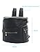 miss fong Mini Diaper Bag Leather, Small Diaper Bag with In bag organizer, Insulated Pocket and Shoulder Strap(Black)