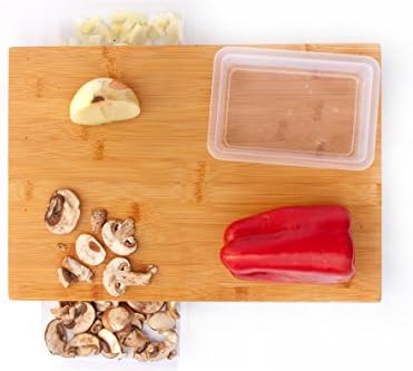 Bamboo Cutting Board and Chopping Board With 4 plastic Drawers