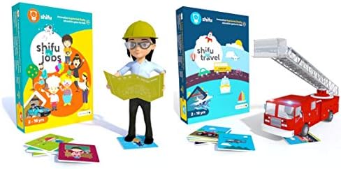 Shifu iOS and Android Jobs Augmented Reality Learning Games,Blue (60 Profession Cards) & Shifu iOS and Android Travel Augmented Reality Learning Games,Blue (60 Vehicle Cards)