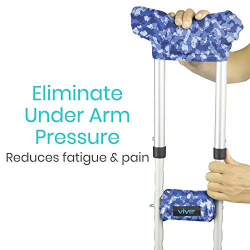 Vive Crutch Pads with Hand Grips Padding for Underarm Crutches