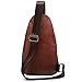 FREEMASTER Sling Pack Chest Bag Men's Shoulder Backpack PU Bag Outdoor Cross Body Bags Retro Bag Walking Hiking Camping Gym Cycling Daypack