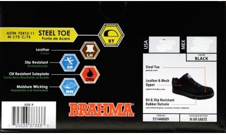 brahma grate steel toe shoes