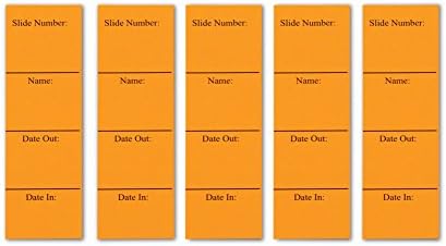 In/Out Cards for Microscope Slide Box - Orange