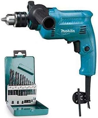 MAKITA M0801BX2 Impact Drill 13 mm with 13 Pcs Metal/Wood Drill BIT Set