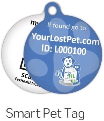 Pet Health Locker SMART Pet Tag Small Blue, SB