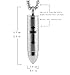 HZMAN Silver Gold Tone Stainless Steel Celtic Cross Bullet Cremation Jewelry Keepsake Memorial Ash Urn Necklace (Silver)