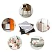 Furniture Pads - 10 Pack ON'H Self-Stick Felt Furniture Pads Hardwood Floors Protectors – 8” x 6” x 1/5” Sheet Cut Furniture Pads into Any Shape – Coffee