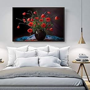 Floating Framed Canvas Wall Art for Living Room, Bedroom Still Life Canvas Prints for Home Decoration Ready to Hang - 16x24 inches