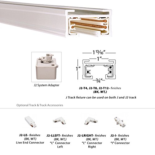WAC Lighting J-LED201-30-WT Contemporary Summit ACLED 15W Beamshift Line Voltage Cone J-Track Head