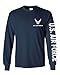 U.S. Air Force long sleeve T-shirt. Navy Blue or Sports Grey