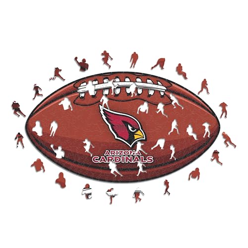 Iconic Puzzles, Arizona Cardinals Crest, 100% eco-sustainable wooden puzzle with official license NFL, size M, 270 pieces