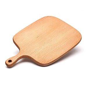 Qianduoduo888 Houten Pizza Plate, Pizza Board Houten Pizza Peel Paddle Pizzapalet Met Afgeronde Hoeken Snijplank Serving…