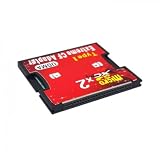 Dual Slot TF or MicroSD Micro SD to Type I Compact Flash Card CF Reader Adapter for Nikon Cannon Carema CableCC
