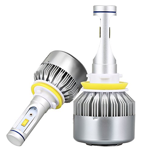 Melcan LED Headlight Bulbs with Philip ZES chips All-in-One Conversion Kit -H11 H8 H9 LED Headlights-80W 8000LM 6500K 1 Yr Warranty