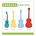 Kala MK-SS/BLU Makala Shark Soprano Ukulele, Blue, One Size