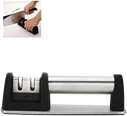 WINTERFLAT Classic Knife Sharpener for Straight and Serrated Knives, 2 Stage Diamond Coated Sharpening,The Bottom with a High-Grade Anti-Skid Silicone Pad