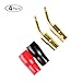 Conwork 2-Pair 2mm Banana Plug Screw Type Audio Speaker Cable Connector Copper Gold Plated