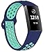 QIBOX Compatible with Charge 4 / Charge 3 Bands, Sports Silicone Replacement Women Men Bands Breathable Soft Strap Bracelet Accessories Compatible Charge 3 SE Fitness Activity Tracker Small Large