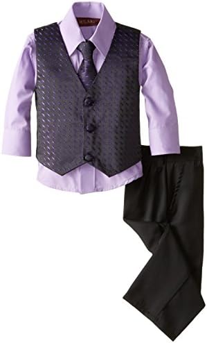 Milano Couture Baby Boys' 4 Piece Geometric Vest Set