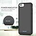 iPosible iPhone 6s/6 Battery Case 6000mAh, Rechargeable Protective Extended Battery Pack Charging Case for iPhone 6 6s (4.7 Inch) Portable Backup Charger Power Bank-Black
