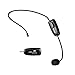 Eyoyo 2.4G Wireless Microphone Headset Stage Wireless MIC with 3.5mm Plug Receiver Black