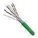 Vertical Cable Cat6A 10G, Shielded, 23AWG, Solid Bare Copper, PVC, 1000ft, Bulk Ethernet Cable, Green