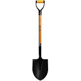 Ashman Heavy-Duty Digging Shovel (1 Pack) 41-Inch with Trenching Blade and Comfortable Handle - Ideal for Garden, Landscaping, Construction, and Masonry - Perfect for Digging Soil, Dirt, and Gravel.