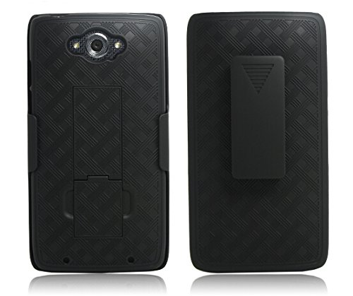 UPC 634385541089, Motorola Droid Turbo Case - Belt Clip Holster Cover Shell Kickstand Criss Cross Black New Plaid Design, Motorola Droid Turbo XT1254