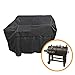 iCOVER 65 Inch 600D Heavy-Duty Water Proof Black Canvas BBQ Barbecue Grill Cover for Gas and Charcoal Combination Style Grill for Brinkmann Char-Broil Nexgrill Char-Griller