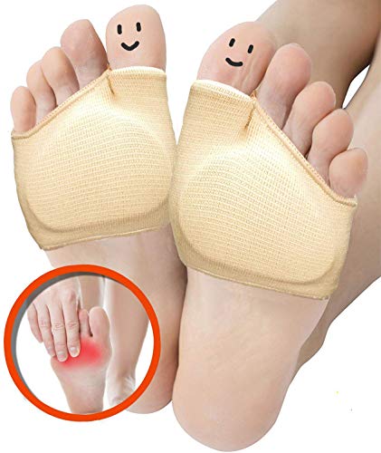 Metatarsal Sleeve Pads, Half Toe Bunion Sleeve with Sole Forefoot Gel Pads Cushion for Diabetic Feet Metatarsalgia Mortons Neuroma Prevent Calluses Blisters, 2 Pieces Metatarsal Sleeve Pads, Half Toe Bunion Sleeve with Sole Forefoot Gel Pads Cushion for Diabetic Feet Metatarsalgia Mortons Neuroma Prevent Calluses Blisters, 2 Pieces