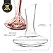Crystal Wine Decanter Set, Hand Blown, 60 fluid oz - Wine Aerating Decanters with Elegant Black and Gold Velvet Sleeve - Drip-Free, Lead-Free, BPA-Free - Table Aerator Carafe