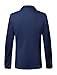 DAVID.ANN Men's Slim Fit Suits Casual One Button Flap Pockets Solid Blazer Jacket,Dark Blue,Small
