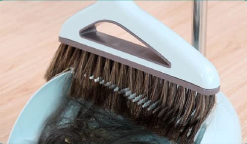 Broom and Dustpan Set Broom Dustpan Combo,Floor Squeegee Horse Mane Three Piece Set for Home Outdoor Indoor Kitchen Living Room Office