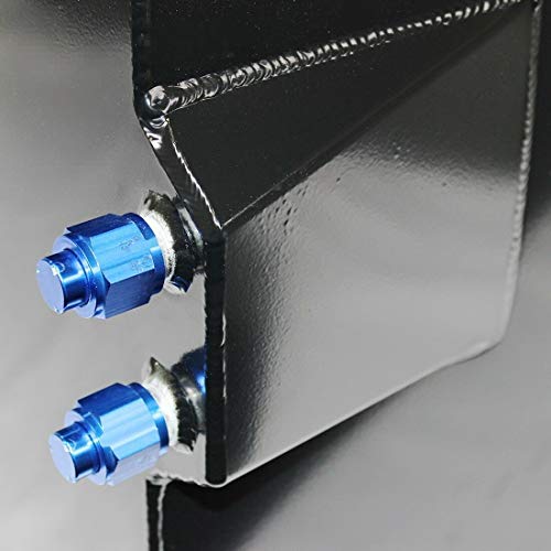 10 Gallon Black Aluminum Fuel Cell Tank & Fuel Hose Sender & Fuel Line kit 6 AN
