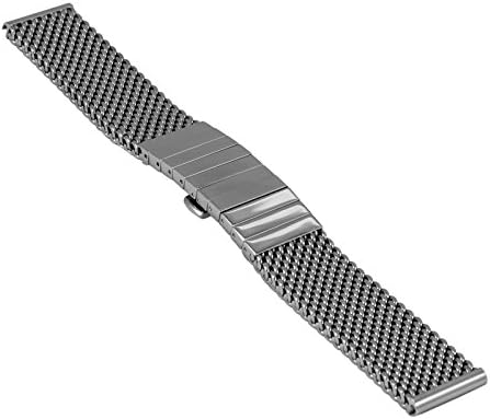 Staib Mesh Watch Band Milanese/, Width: 22 mm, verschd. Lengths. Height 4.5 mm Width Is Screwed VL-E720U Links, Extra Strong