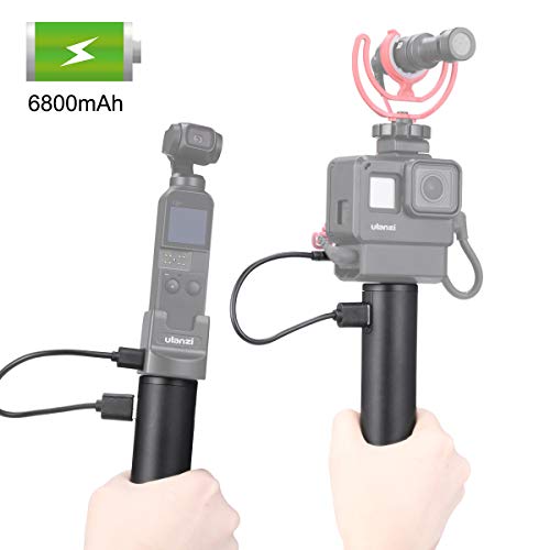 Osmo Pocket Battery Hand Grip Monopod Camera Vlog Handle 6800mAh Rechargeable PowerStick Compatible for iPhone/DJIOsmo Action/Gopro Hero 7/6/5/Sony RX0 ii
