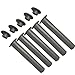 5-Pack Gray Sleeve and Cap Set for Pool Safety Fence | Original Made By Life Saver Pool Fence DIY - 5/8'' Base Diameter and 4'' Height | For Use on Concrete, Pavers, Deck