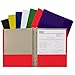 C-Line Recycled Two-Pocket Paper Portfolio with Prongs, 1 Case of 100 Folders, Assorted Colors (05320-100)
