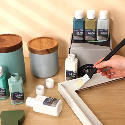 Smalltongue Chalk Furniture Paint Set, 9 Colors(4oz/120ml) Ultra Matte Finish Chalk Acrylic Craft Paint Set, Perfect for Wooden Furniture, Cabinet, Home Decor, For Beginner