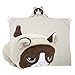 Comfy Critters Stuffed Animal Blanket – Grumpy Cat – Kids Huggable Pillow and Blanket Perfect for Pretend Play, Travel, nap time.