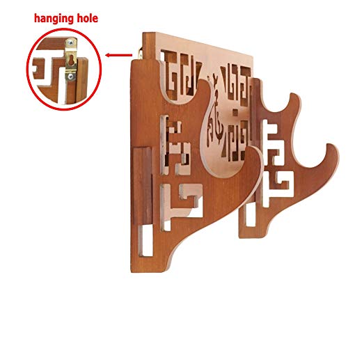 FOXSMZZ Bamboo Sword Holder Wall Mount Katana Stand Japanese Samurai Sword Display Rack Hanger 2-Tier