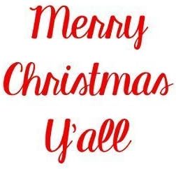 Merry Christmas Y'all Vinyl, Christmas Decoration, Merry Christmas Ya'll, Front Door Vinyl, Christmas Wall Vinyl Sign, Winter Holiday,Christmas Sticker